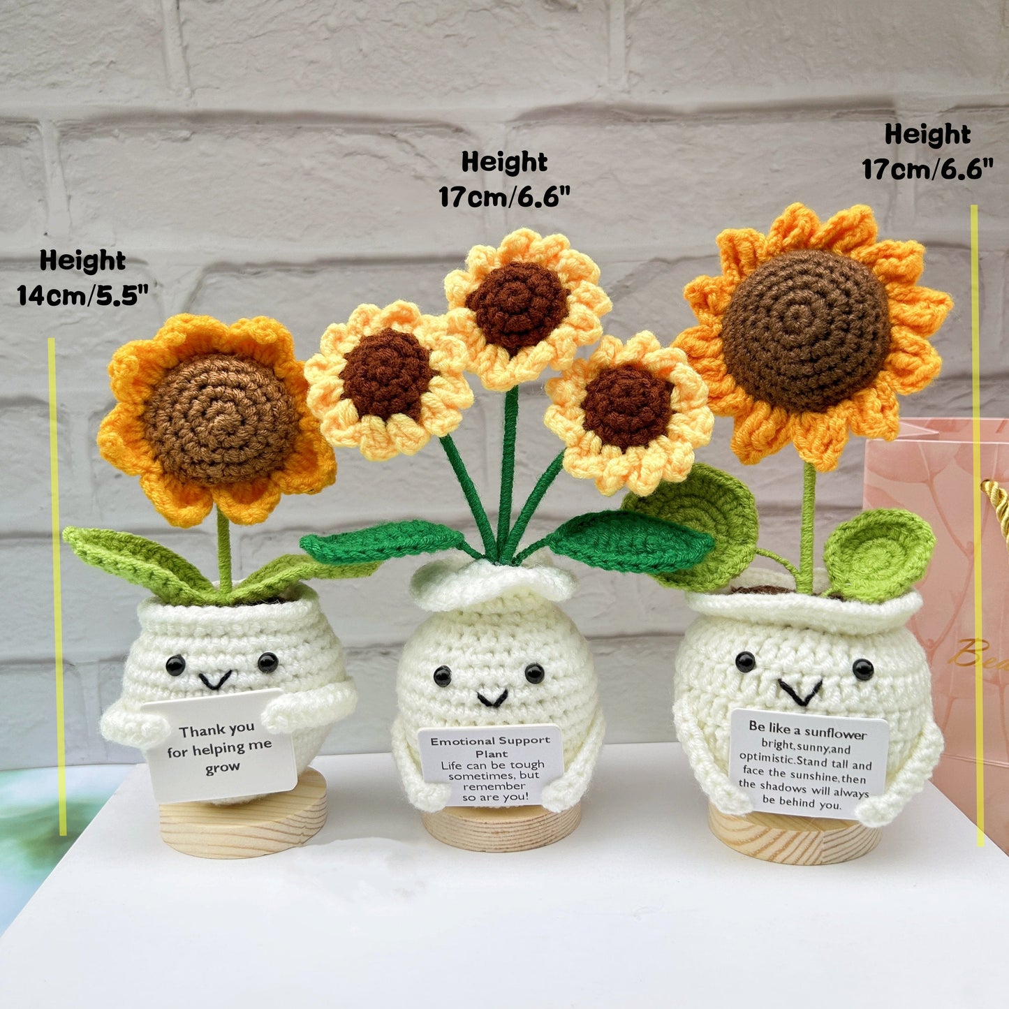 🌻Handmade Crochet Sunflowers-Emotional Support Plant
