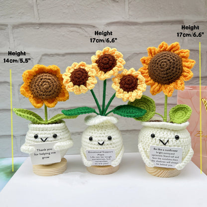 🌻Handmade Crochet Sunflowers-Emotional Support Plant