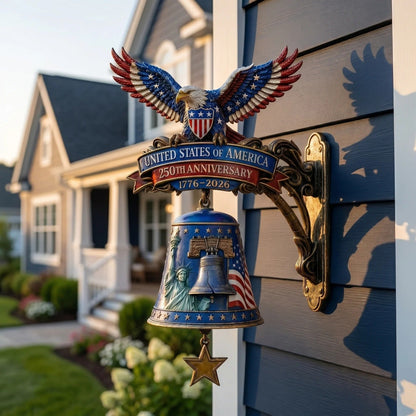 🦅 USA 250th Anniversary Patriotic Eagle Wall Bell – A Grand Celebration of 250 Years of Freedom (1776-2026)