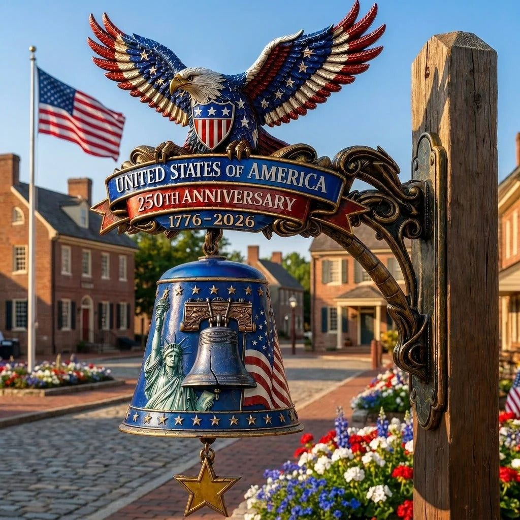 🦅 USA 250th Anniversary Patriotic Eagle Wall Bell – A Grand Celebration of 250 Years of Freedom (1776-2026)