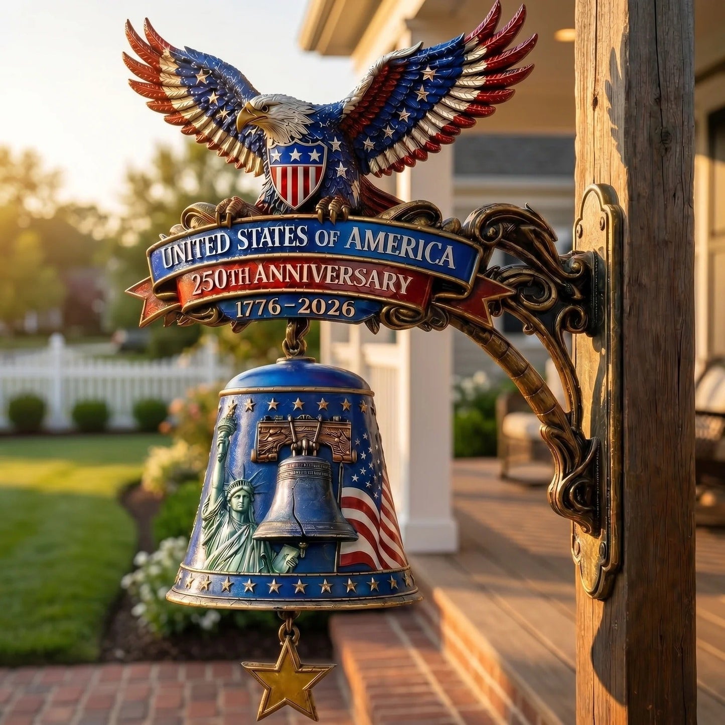 🦅 USA 250th Anniversary Patriotic Eagle Wall Bell – A Grand Celebration of 250 Years of Freedom (1776-2026)