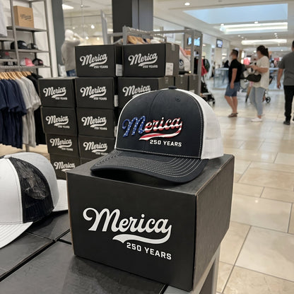 🇺🇸 ’Merica 250 Years Embroidered Mesh Back Trucker Hat