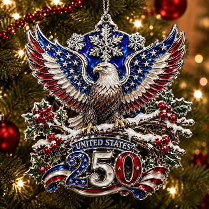 USA 250th Anniversary Christmas Ornament