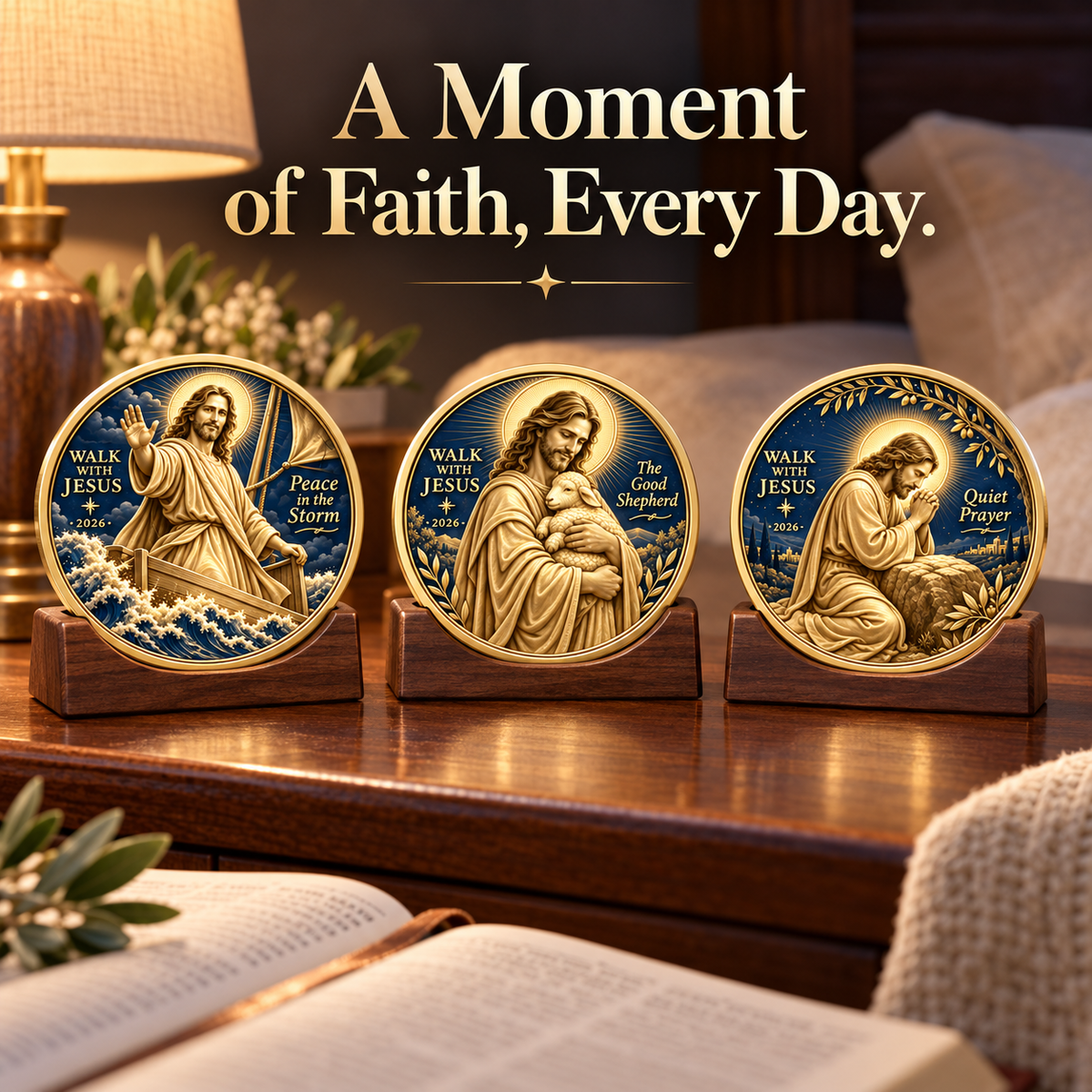 🔥Hot Sale🔥 - ✝️2026 Walk with Jesus Coin Collection – 6 Double-Sided Keepsakes of Faith, Hope & Love.