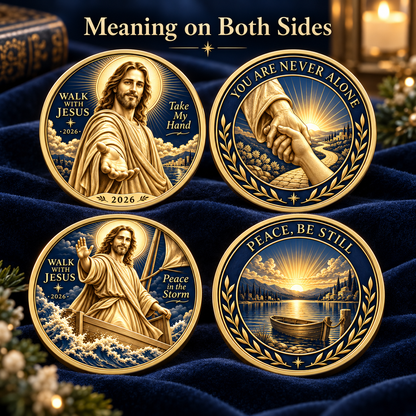 🔥Hot Sale🔥 - ✝️2026 Walk with Jesus Coin Collection – 6 Double-Sided Keepsakes of Faith, Hope & Love.