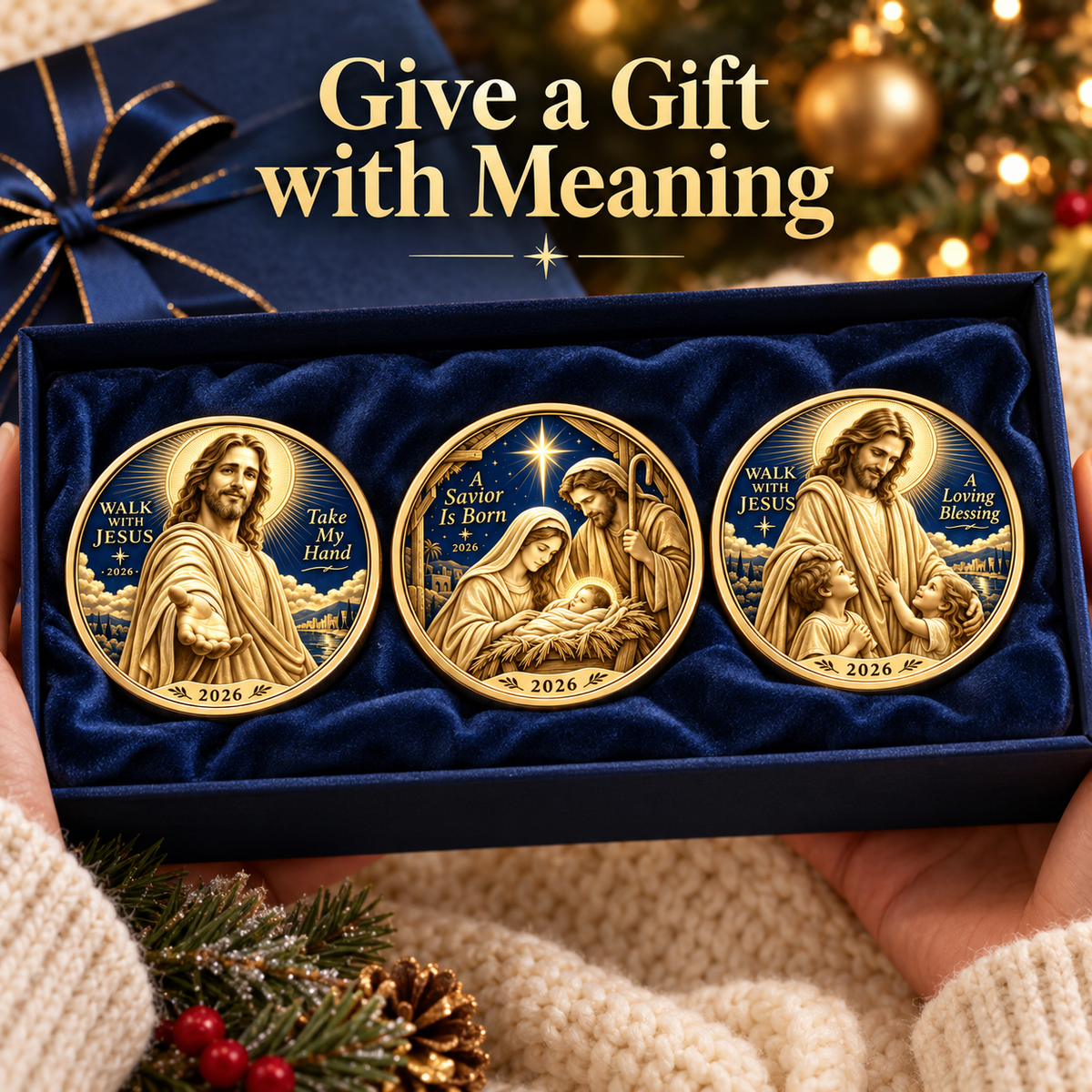 🔥Hot Sale🔥 - ✝️2026 Walk with Jesus Coin Collection – 6 Double-Sided Keepsakes of Faith, Hope & Love.