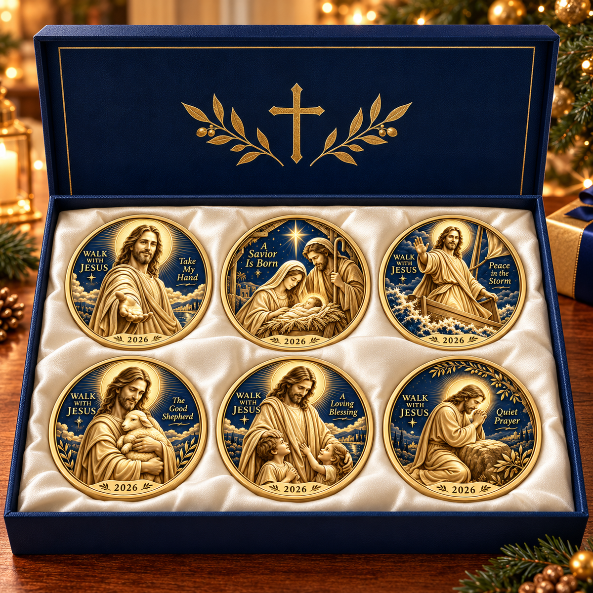 🔥Hot Sale🔥 - ✝️2026 Walk with Jesus Coin Collection – 6 Double-Sided Keepsakes of Faith, Hope & Love.