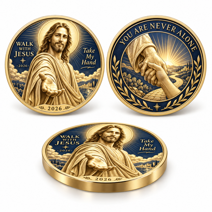 🔥Hot Sale🔥 - ✝️2026 Walk with Jesus Coin Collection – 6 Double-Sided Keepsakes of Faith, Hope & Love.