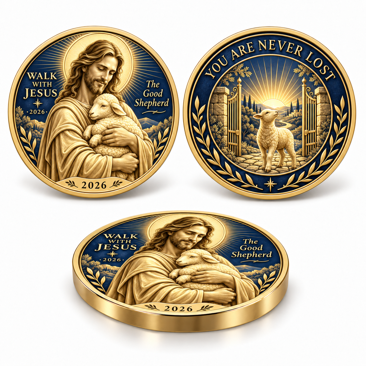 🔥Hot Sale🔥 - ✝️2026 Walk with Jesus Coin Collection – 6 Double-Sided Keepsakes of Faith, Hope & Love.