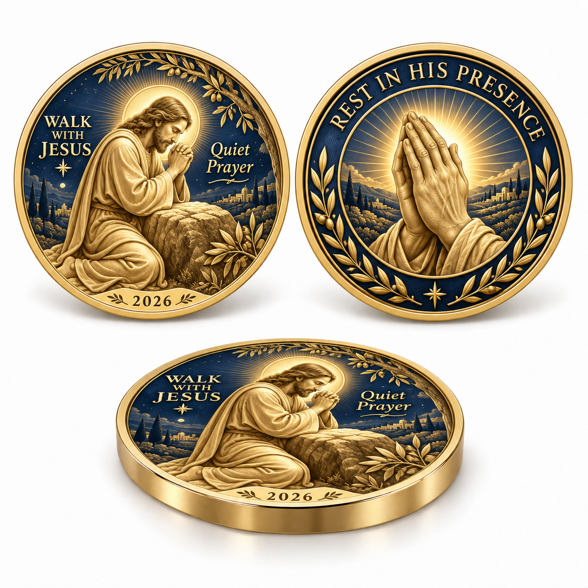 🔥Hot Sale🔥 - ✝️2026 Walk with Jesus Coin Collection – 6 Double-Sided Keepsakes of Faith, Hope & Love.