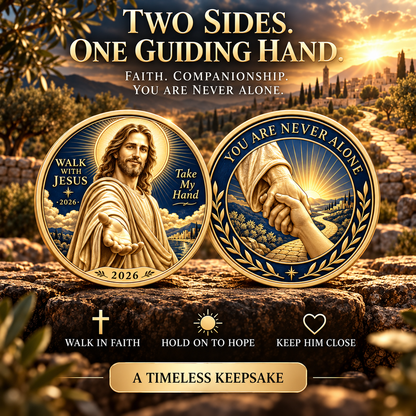 🔥Hot Sale🔥 - ✝️2026 Walk with Jesus Coin Collection – 6 Double-Sided Keepsakes of Faith, Hope & Love.