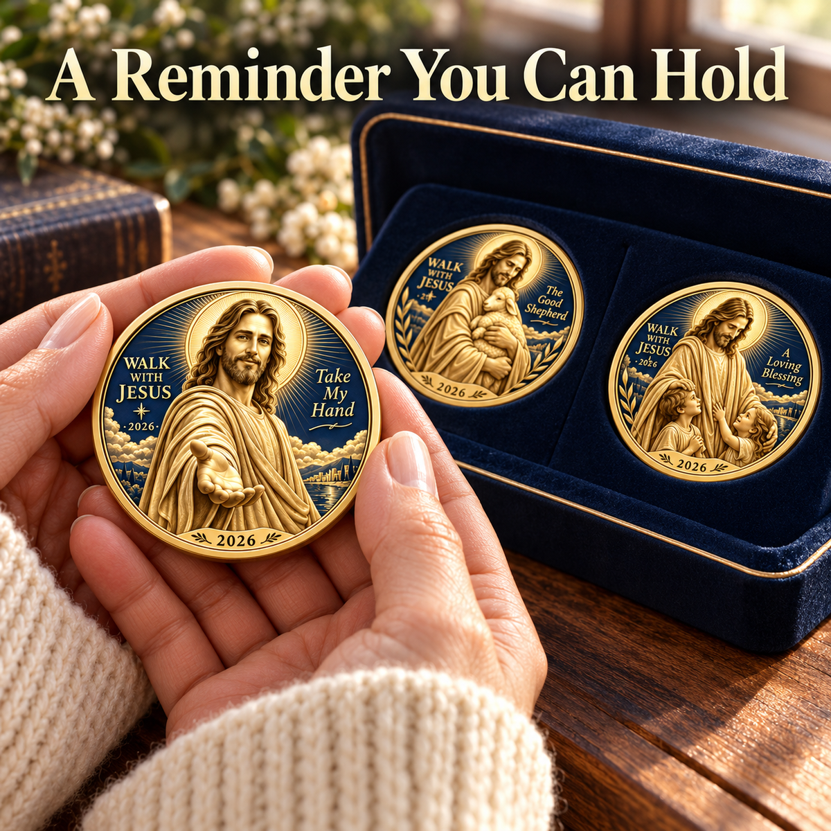 🔥Hot Sale🔥 - ✝️2026 Walk with Jesus Coin Collection – 6 Double-Sided Keepsakes of Faith, Hope & Love.