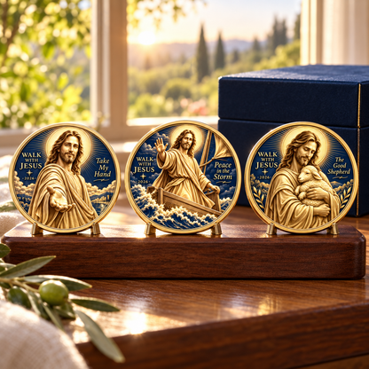🔥Hot Sale🔥 - ✝️2026 Walk with Jesus Coin Collection – 6 Double-Sided Keepsakes of Faith, Hope & Love.