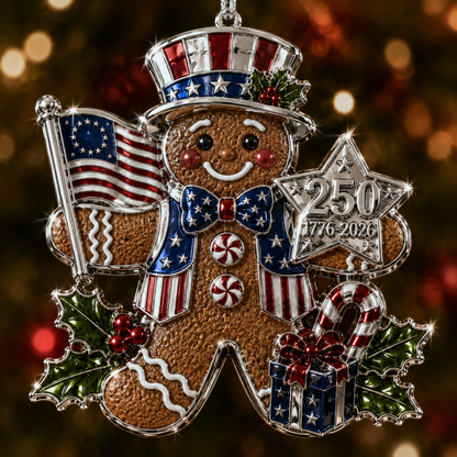 🇺🇸 America 250th Anniversary Christmas Ornament— A Patriotic Christmas to Remember (1776–2026) 🎄✨