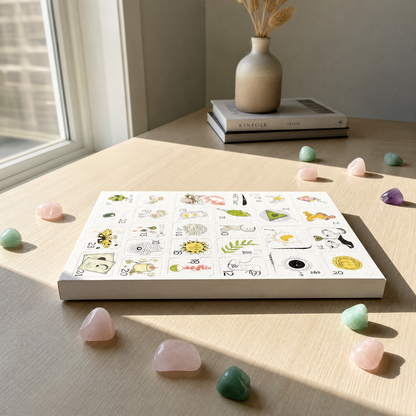 ❤100% Hand-carved -💎Crystals Advent Calendar 2026-24 Days Chakra Crystals&Healing Stones🔮