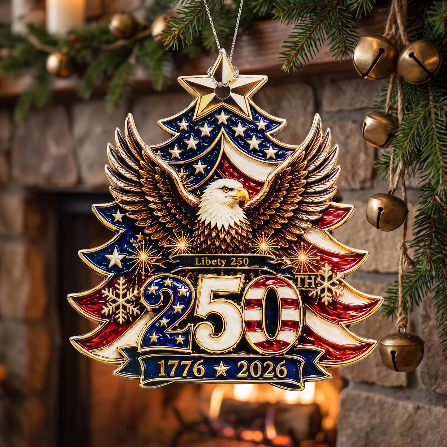 1776–2026 Liberty Eagle Christmas Ornament