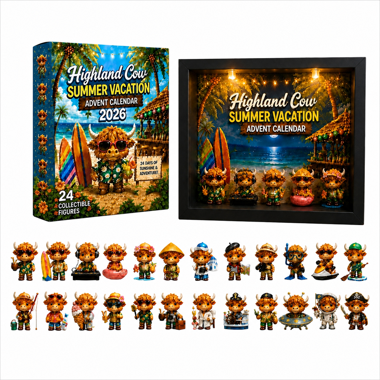 🔥FLASH SALE 50% OFF - 🐮Highland Cow Summer Vacation Advent Calendar 2026