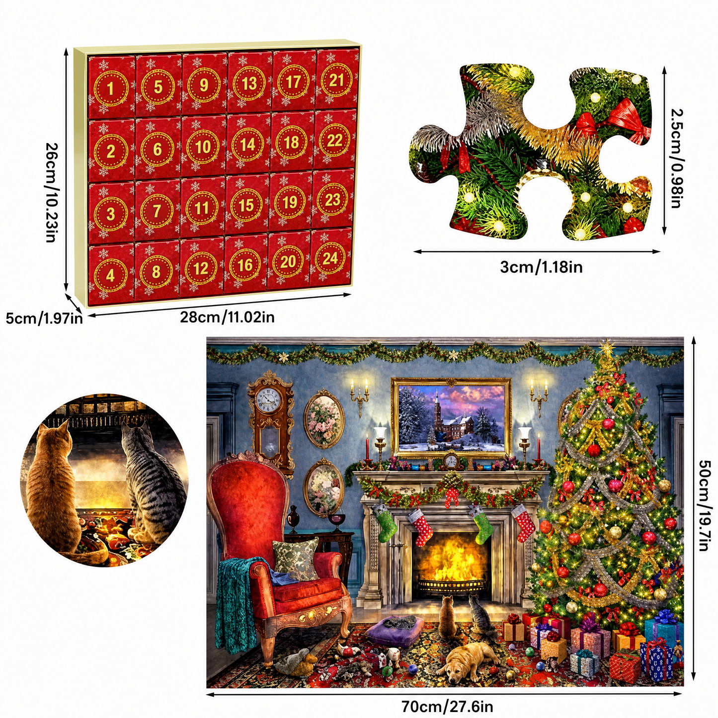 🎅🧩Christmas Advent Calendar Jigsaw Puzzle 1000pcs🧩🎅