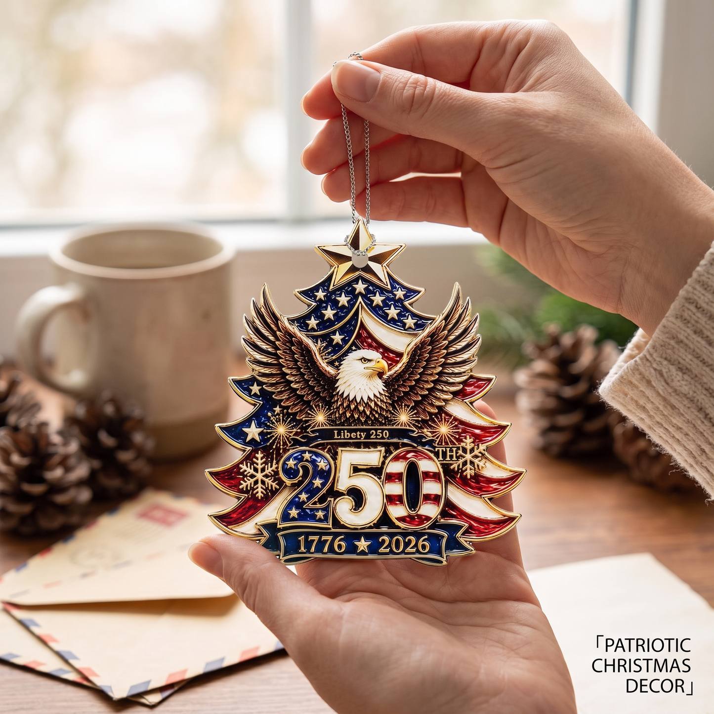 1776–2026 Liberty Eagle Christmas Ornament