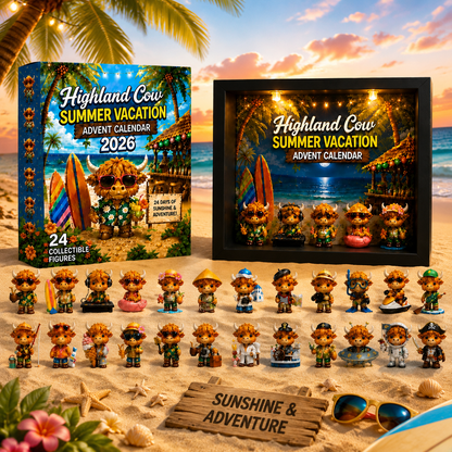 🔥FLASH SALE 50% OFF - 🐮Highland Cow Summer Vacation Advent Calendar 2026
